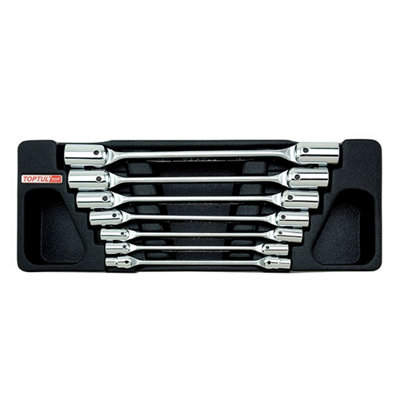 Toptul Socket Wrench Set 7Pc Double End Swivel Type Metric 6X19mm Gaat0702 from B&Q