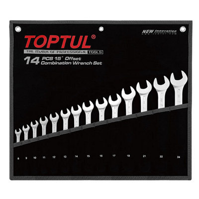 Toptul 26Pcs 15 Degree Standard Combination Wrench Set And Pouch Bag Tool Gpab2602 from B&Q