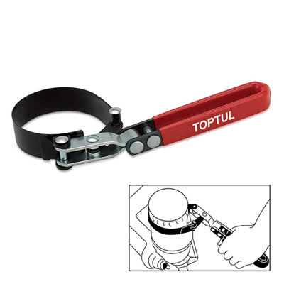Toptul Swivel Handle Oil Filter Wrench 85-95mm With Wide Band Grip Jdau8595 from B&Q