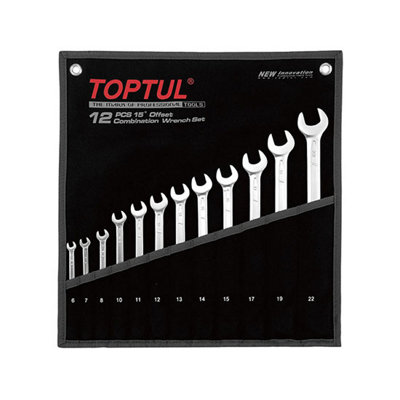 Toptul 26Pcs Long Combination Wrench Set Chrome Vanadium Metric Gpaa2602 from B&Q