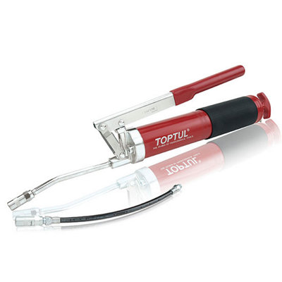 Toptul Lever Type Grease Gun Variable Stroke 6 Inch Rigid Tube & 12 Inch Flexible Hose from B&Q