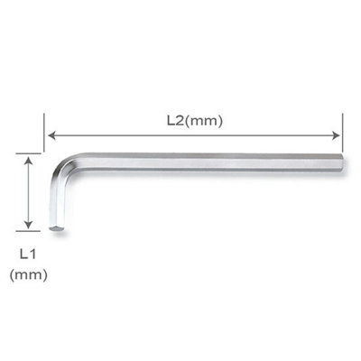 Toptul 6mm Hex Key Wrench S2 Steel Metric L-Shaped Long Arm Allen Tool Agal0614 from B&Q