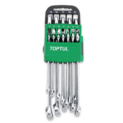 Toptul Combination Wrench Set 15 Degree Offset Standard 14 Pieces Robust Gsab1401 from B&Q