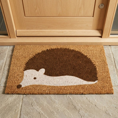 Spike Hedgehog Natural Coir Doormat from B&Q