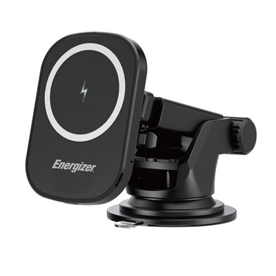 Energizer In-Car Magnetic Qi Wireless Charger Black from B&Q