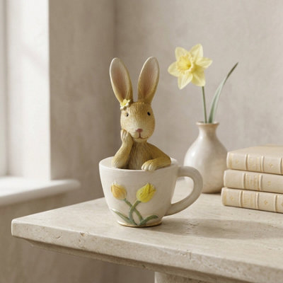 Garden Greatness Spring Rabbit In Teacup Ornament from B&Q