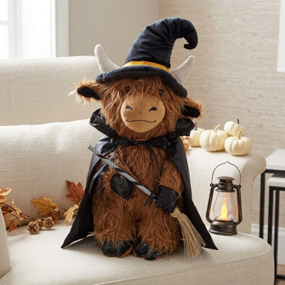 B&Q -  Shaggy Halloween Witch Highland Cow