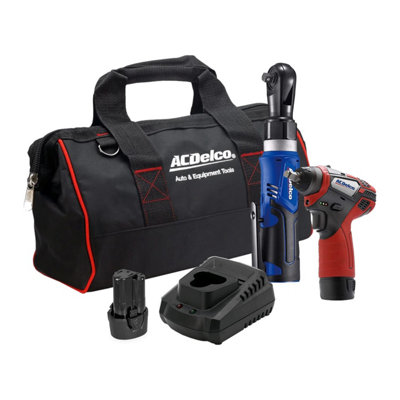 ACDelco Tools Acdelco Arw1209-K14 G12 12V 3/8" Ratchet Wrench And 3/8" Impact Wrench Combo Kit from B&Q