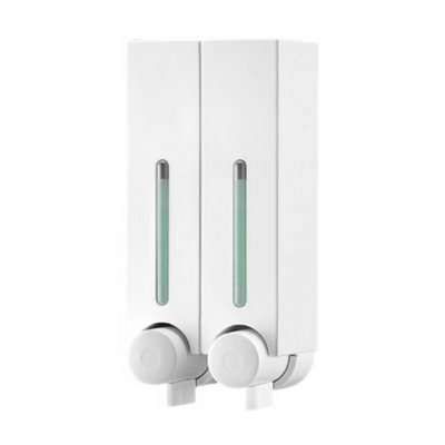 Euroshowers 500Ml White Double Wall Mounted Shower Soap Dispenser from B&Q