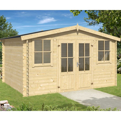B&Q -  Lasita Osland Dallas Log Cabin3.76M X 2.92MTraditional Summer House