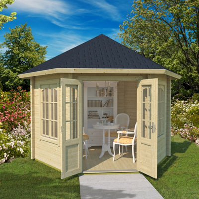 Lasita Maja Lasita Bainbridge Pavilion Summer House - 3M X 3M - X2 Windows-32043 