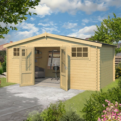 B&Q -  Lasita Osland Washington Log Cabin4.8M X 3.76MTraditional Summer House