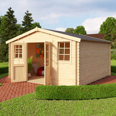 Lasita Maja Lasita Osland Wels 4 Dt - 3.9M X 3.9M - Traditional Style Log Cabin Summer House