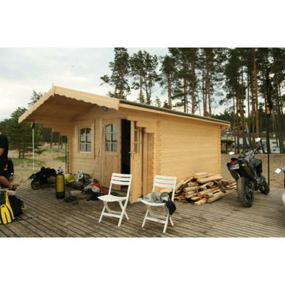 B&Q -  Sally 12.3M²3.6M X 3.6M44mm Wall Logs