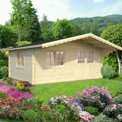 B&Q -  Sally 19.1M²  5.1M X 5.4M44mm Wall Logs