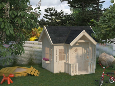 B&Q -  Jennie 3.6M² Playhouse 2.3M X 1.6M16mm Wall Logs