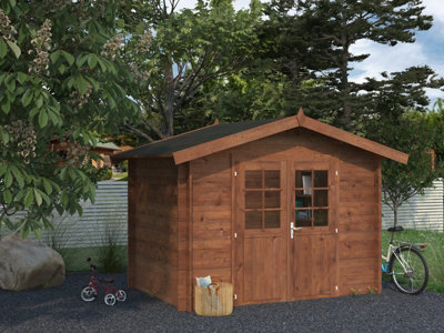 B&Q -  Valentine 4.7M² Shed 2.8M X 1.8M28mm Wall Logs