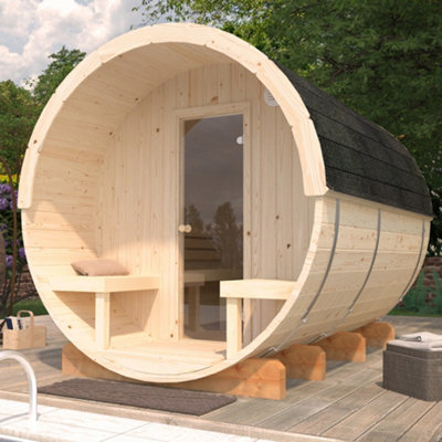 B&Q -  Anita Barrel Sauna 1.3 + 0.7M²2.2M X 2.5M42mm Wall Logs