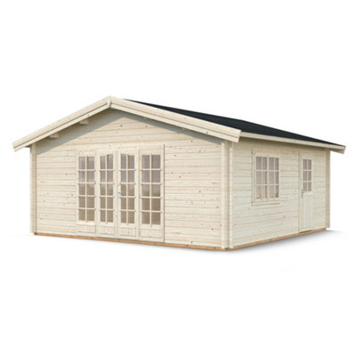 B&Q -  Irene 27.7M²5.4M X 5.4M70mm Wall Logs