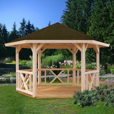B&Q -  Betty 9.9M²3.36M X 3.36M120 X 120 Wall Logs