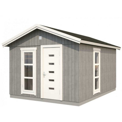B&Q -  Ly Garden Office 3.3M X 4.5M3.3M X 4.5M18mm Wall Logs