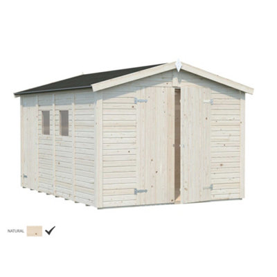 B&Q -  Dan 9.9M² Shed2.73M X 3.7M16mm Wall Logs
