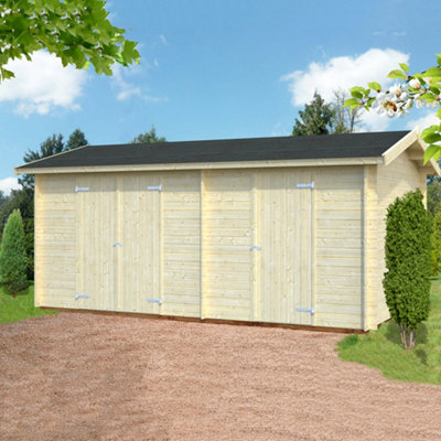 B&Q -  Jari 14.5M²3.0M X 5.0M28mm Wall Logs