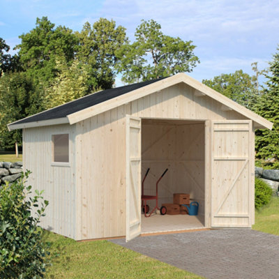 B&Q -  Nils 8.2M² Shed3.48M X 2.39M16mm Wall Logs