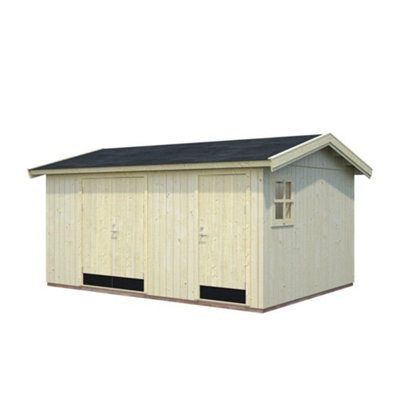 B&Q -  Olaf 13.5M²4.56M X 3.3M18mm Wall Logs