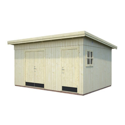 B&Q -  Kalle 13.5M²3.3M X 4.52M18mm Wall Logs