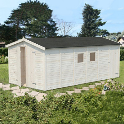 B&Q -  Dan 14.2M²2.73M X 5.5M16mm Wall Logs