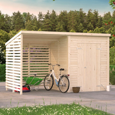 B&Q -  Leif 3.0 + 2.9M²370Cm X 170Cm16mm Wall Logs