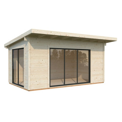 B&Q -  Grace 14.1M²5M X 3M56mm Wall Logs