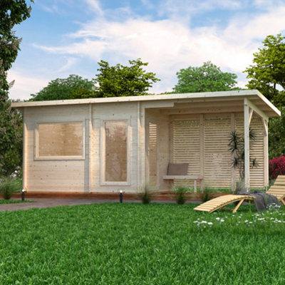 Palmako Sanna 6.8 + 5.9 M² - 6.6M X 2.7M - 44Mm Wall Logs