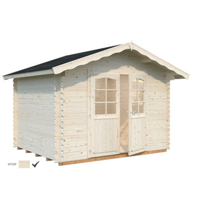 B&Q -  Vivian 6.9 M²3M X 2.4M28mm Wall Logs