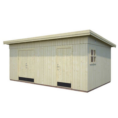 B&Q -  Kalle 16.9M²5.61 X 3.3M18mm Wall Logs