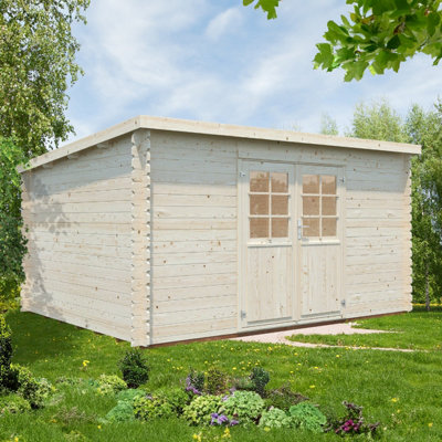 B&Q -  Malta 43.92M X 2.92M28mm Wall Logs