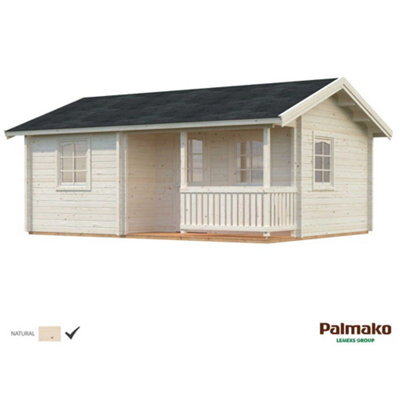 B&Q -  Sandra 21.5 + 3.7M²6.0M X 4.5M70mm Wall Logs