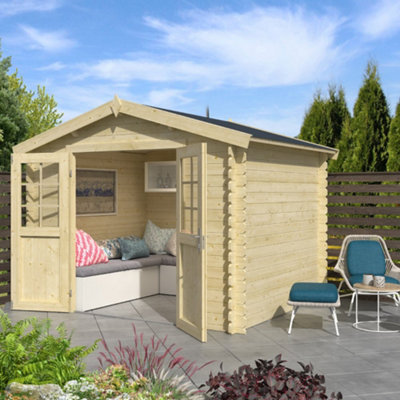 B&Q -  Lasita Osland Norah 2302.75M X 2.30M28mm Wall Logs