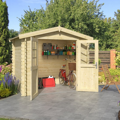 B&Q -  Lasita Osland Ingo 1752.3M X 1.75M28mm Wall Logs