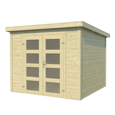 Lasita Maja Lasita Osland Zambezi 5 Storage Shed - 3M X 2.5M - Log Cabin Style Shed