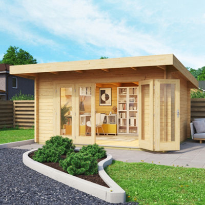 Lasita Maja Lasita Sussex 1 Modern Summer House - 3.9M X 3M - Bi-Fold Door Double Glazed