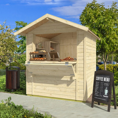 B&Q -  Lasita Osland Market Stall 21.69M X 1.76M13mm Wall Logs