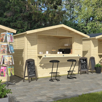 B&Q -  Lasita Osland Market Stall 13.0M X 2.0M18mm Wall Logs