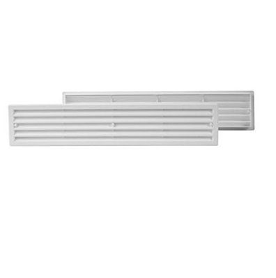 Bathroom Door Air Vent Grille 450mm X 92mm Two Sided from B&Q