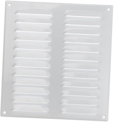 White Metal Air Vent Grille 260mm X 280mm With Fly Screen from B&Q