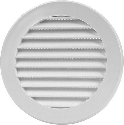 White Round Air Vent Grille 125mm With Fly Screen from B&Q