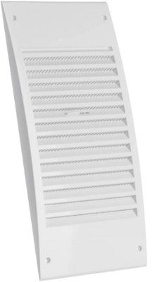 White Air Vent Grille 144mm X 306mm With Shutter Wall Ventilation Cover from B&Q