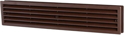 Brown Bathroom Door Air Vent Grille 450mm X 92mm from B&Q