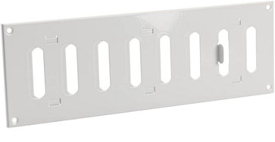 White Metal Air Vent Grille 300mm X 100mm With Shutter from B&Q